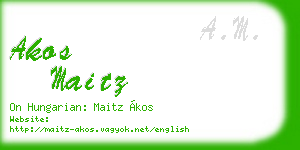 akos maitz business card